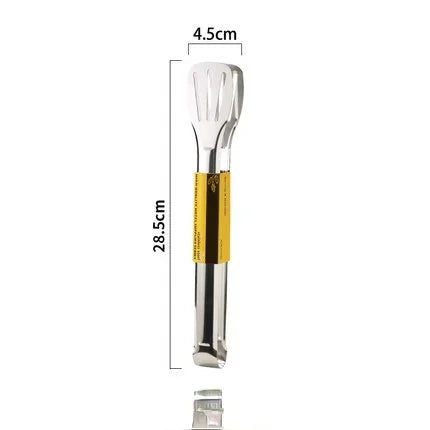 Pinzas de acero inoxidable para alimentos, utensilios de cocina, herramienta de cocina para bufé, pinza anticalor para pan, pinza para repostería, para postres, ensaladas y barbacoas.