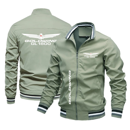 Spring and Autumn New Gold Wings GL1800 Biker Jacket Pilot Fashion Windbreaker Leisure Baseball Suit Men's Motorcycle Clothing
