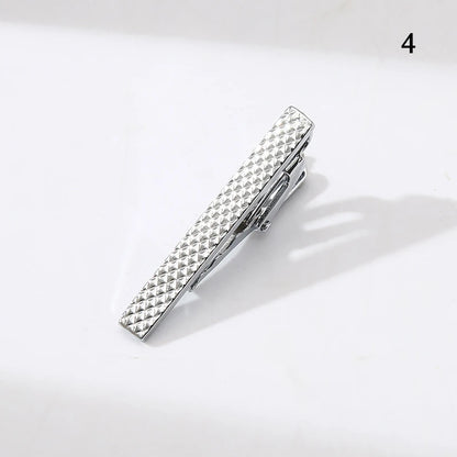 New Metal Silver Color Tie Clip For Men Wedding Necktie Tie Clasp Clip Gentleman Ties Bar Crystal Tie Pin For Men's Accessories