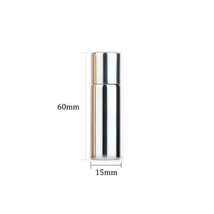 5/10ml UV Glass Stainless Steel Beads Essential Oil Roll-on Glass Bottle Eye Cream Massage Application Sample 1pc