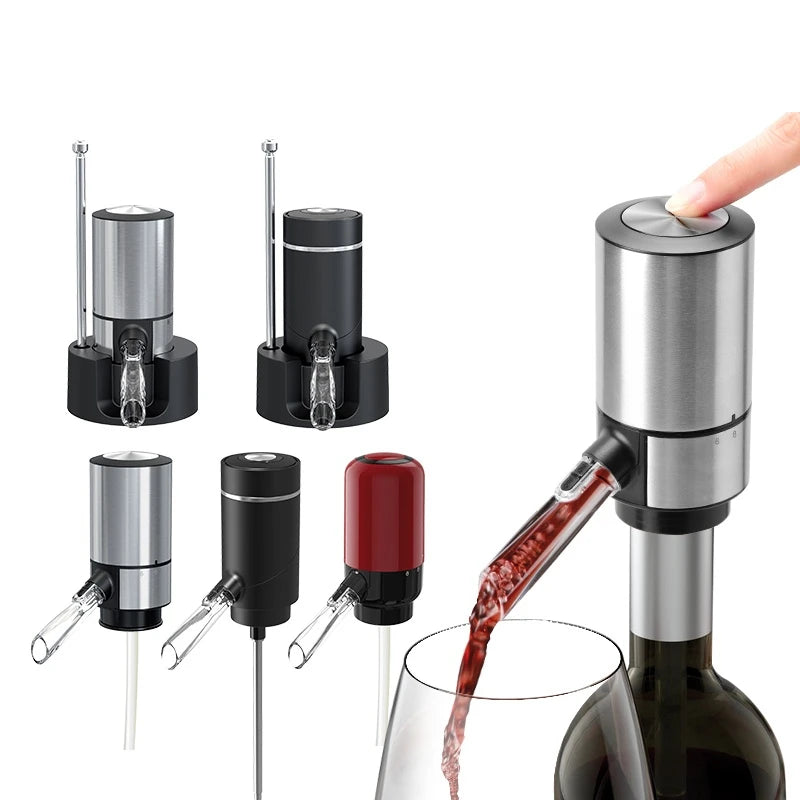Decantador eléctrico USB Decantador eléctrico inteligente de vino tinto Decantador eléctrico neumático fácil de limpiar Dispensador de vino creativo