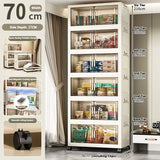 Storage Cabinet Folding Storage Box Home Living Room Toy Cabinet Storage Rack Snack Cabinet Installation-Free Kitchen Storage Cabinet Folding Storage Cabinet Organizer