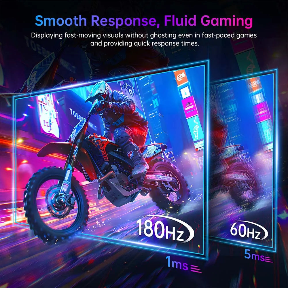 (2025 H24T09P Upgraded Version) KTC H24F8 FHD 23.8" 180Hz Gaming Monitor With Realistic Color Reproduction 1920*1080 Resolution