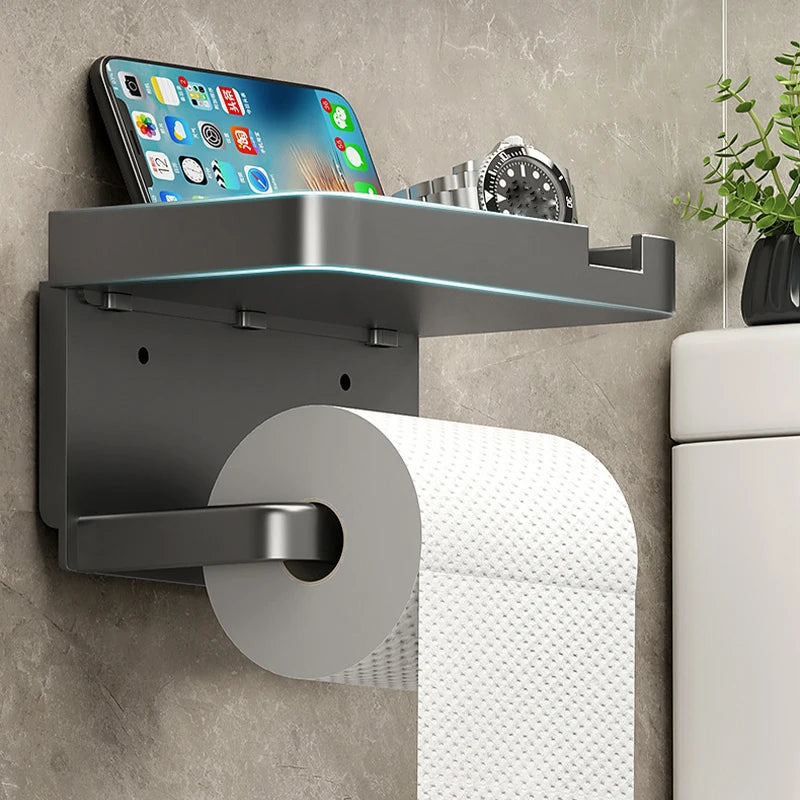 Toilet Paper Holder Plastic Storage Rack Kitchen Towel Placement Of Seasoning Bottles Bathroom Wall Roll Of Paper Phone Storage