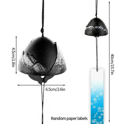 Japanese Wind Chimes Cast Iron Feng Shui Wind Bells Good Luck Hanging Pendant Indoor Outdoor Temple Home Garden Decoration