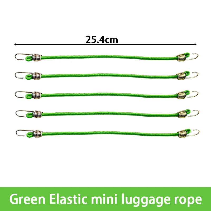 5/10PCS Luggage Strap Elastic Strap Fixed Elastic Cord Socket Fixed Small Hook 4mm Latex Mini Rope Camping Accessories