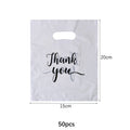 Thank You Plastic Gift Bags, Wedding, Birthday, Guest, Gift Wrap, Small Business, Candy, Pastry Store Packaging, 100 Pcs, 50 Pcs, 10Pcs 