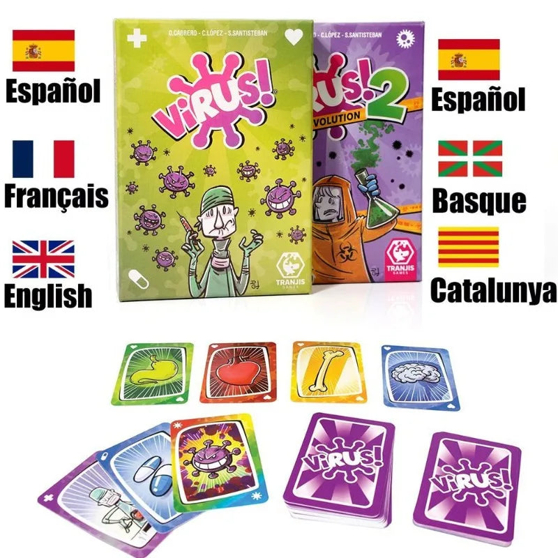 The latest Virus virus infection card interactive toys foreign version of the family gathering game spot. card games