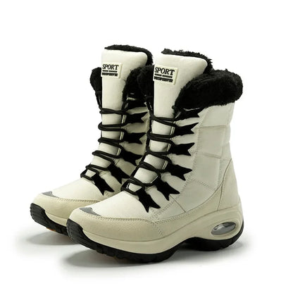 Winter Women Boots High Quality Warm Snow Boots Lace-up Comfortable Ankle Boots Outdoor Waterproof Hiking Boots 2024