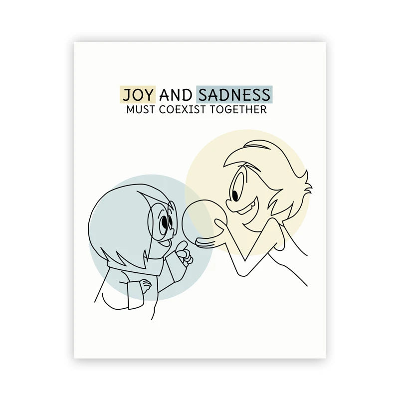 INSIDE OUT Mental Health Poster Kids Feelings Emotions Art Print Canvas Painting School Counselor Office Decor Psychologist Gift