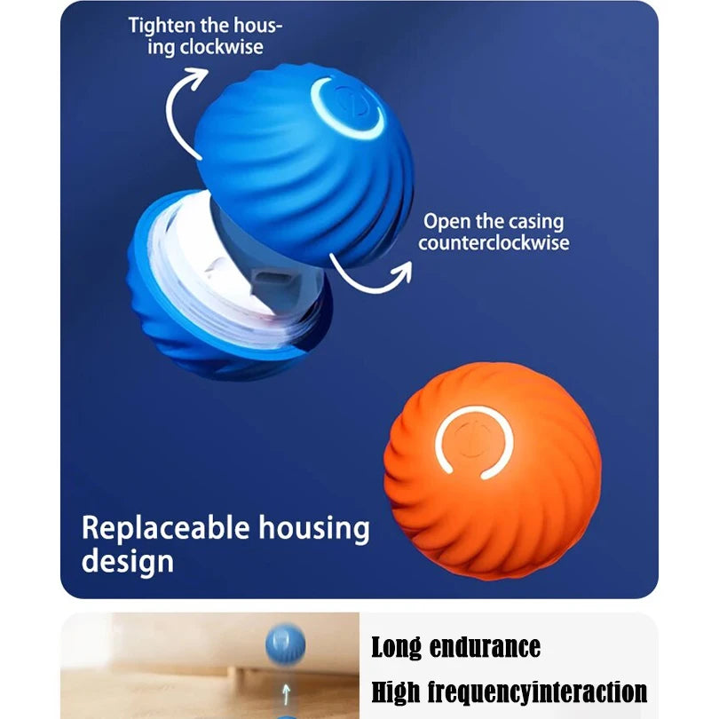 Pet Gravity Smart Dog Toy Ball Interactive Pet Toy Moving Ball Shell USB Automatic Jumping for Puppy Birthday Gift Cat Product 