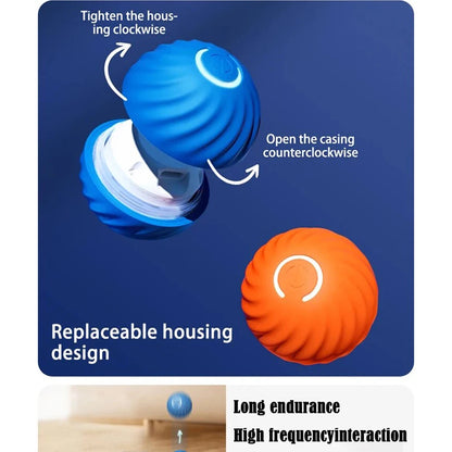 Pelota de juguete inteligente para perros con gravedad para mascotas, juguete interactivo con forma de pelota móvil y concha, con USB, salto automático para cachorros, regalo de cumpleaños para gatos. 