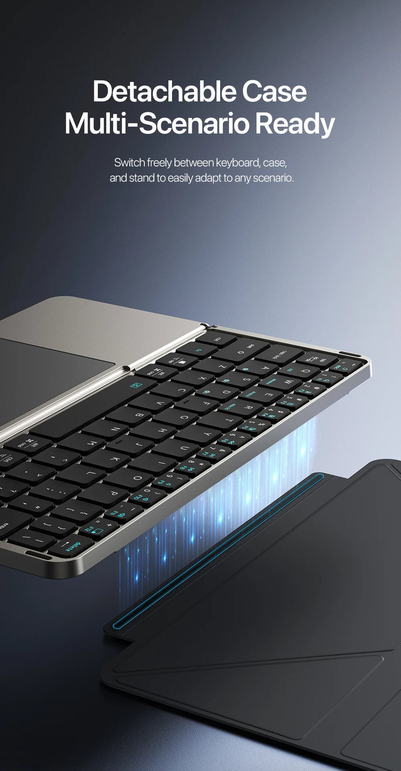 DUX DUCIS Foldable Bluetooth 5.0 Keyboard with Touchpad & Phone Holder For Phones Tablets PC iOS Android Windows Mac