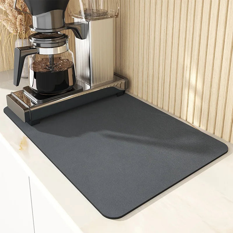 Super antiderrapante grande cozinha absorvente drenagem esteira super absorvente drenagem prato de café secagem rápida banheiro drenagem almofada