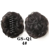Coque despojado com piranha claw clip aplique de cabelo cacheado