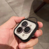 Protector de lente de cámara con brillo de diamante, minicubierta trasera, anillo de vidrio, Fil, iPhone 12, 13, 14, 15 Pro Max, 14, 15 Plus 