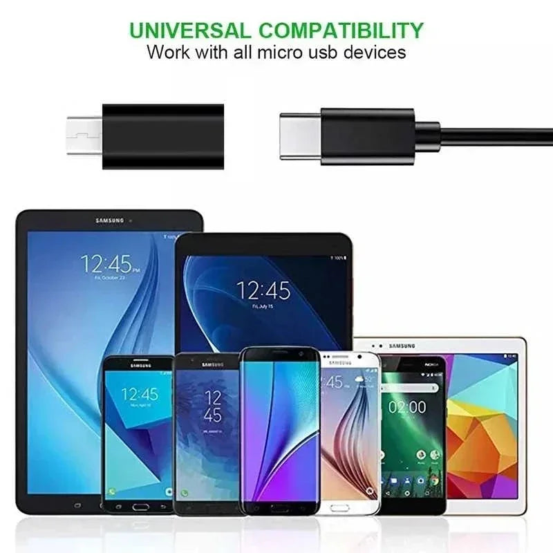 10-1Pcs Micro USB Female To Type C Male Adapter OTG Converter Micro-B To USB-C Connector Phone Charger Cable Adapter For Samsung