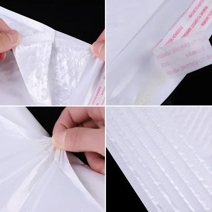 Espuma Branca Acolchoada Envelopes de Envio com Bolha, Auto Seal Mailers, Mailing Bag, Pacotes Bag, 500 Pcs