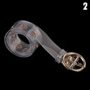 1PC Women Fashion Casual Straw Belt Round Wooden Buckle Elastic Waist Chain Belly Necklace Body Jewelry Dress Shirt Accessories