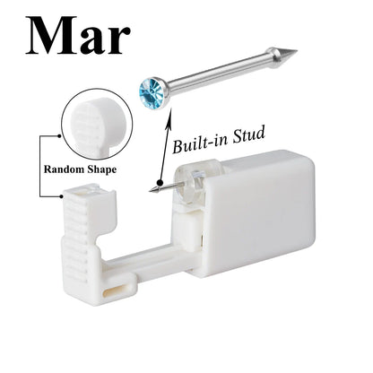 1 Unit Disposable Safe Sterile Piercing Unit For CZ Nose Studs Piercing Gun Piercer Tool Machine Kit Earring Stud Body Jewelry