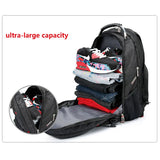 Swiss-Multifunction Bags Mochila duradera para portátil de 17 pulgadas, bolsa de viaje, mochila universitaria, puerto de carga USB, resistente al agua