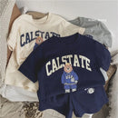 2pcs Summer Baby Clothes Set Children Boy Girl Cartoon Bear T-shirts and Shorts Suit Kid Casual Top Bottom Outfits Tracksuits