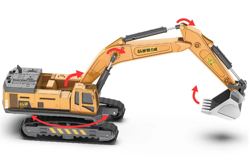 Juguetes para niños, tractor de aleación, excavadora, buldózer, grúa en miniatura, camión, modelo de vehículo agrícola de ingeniería fundido a presión, regalos para niños