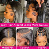 HD Lace Frontal Wig 13x6 13x4 Lace Front Wig Human Hair 30 Inch Bone Straight Transparent Lace Human Hair Wigs 4x4 HD Closure Wig