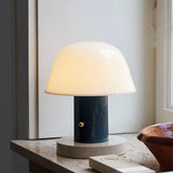 Mushroom Table Lamp Warm Color Night Light USB Rechargeable LED Touch Desk Light Piano Coating Surface Love Gift Lamp