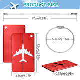 Aluminium Alloy Aircraft Luggage Tag with Name Travel Luggage Tag ID Card Anti-lost Solid Color Travel Accessories