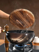 Handmade Forging NON-STICK PAN Household Stir Fry Stew Pot Flat Bottom Small Frying Pan Kitchen Gas Stove Universal Pan Cookware