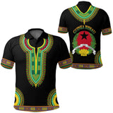 Polo azul de Guinea para hombre, emblema de GW, estampado 3D, estilo casual, manga corta, solapa holgada, verano 