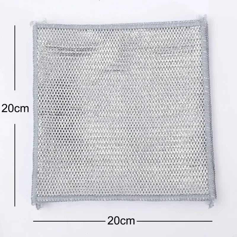 1-20 paños de limpieza mágicos de alambre de acero metálico de doble cara gruesos para cocina, vajilla, ollas, toallas, herramientas de limpieza