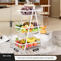 Double Layer Multifunctional Storage Basket, Desktop Shelf, Snack And Fruit Storage Table, With Two Layers Of Storage On Top