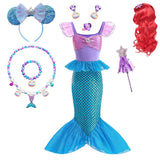 Children's Mermaid Cosplay Costume Girls' Role Play Costume Carnival Halloween Birthday Party Costume Summer Princess Dress