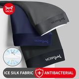 MiiOW 3Pcs Lot Men Boxer Shorts Graphene Antibacterial Ice Silk Underwear Men's Boxer Shorts Seamless Breathable Male Panties L-5XL