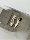 Summer Women's Cover Toe Sandals Elegant Shallow Slip On Shoes Comfort Low Heel Dress Street Style Shoes