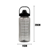 2 Liters Water Bottle With Straw Large Capacity Water Cup Portable Travel Bottle Sports Fitness Cup High Value Big Fat Cup