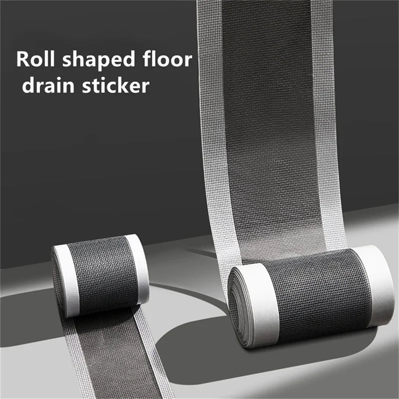 Recogedor de pelos autoadhesivo para desagüe de ducha, cortable, malla desechable, para fregadero de cocina y baño