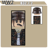 WW2 Military Soldier Figures Building Blocks Soviet British Army German Camouflage Warrior Infantry Accessories Bricks Toys Gift
