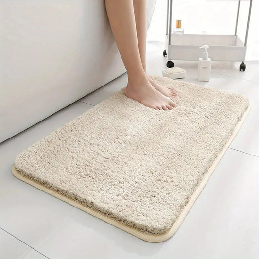 Water Absorption Anti-Slip Bathroom Mat, Thickened Bathroom Carpet, Long Hair Carpet, Machine Washable Durable Toilet Mat