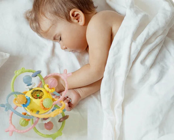 Baby Teething Toys Silicone Chew Teether Teethers for Babies Development Baby Rattle Newborn Infant Sensory Baby Toys 0-3-6-12 M