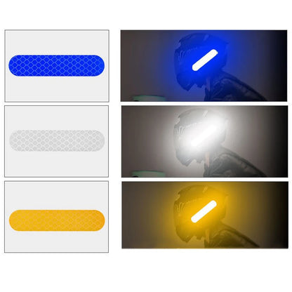 Helmet Warning Reflective Stickers Night Safety Driving Accessories Fluorescent Decorative Stickers Bicycle Motorcycle Car Decal