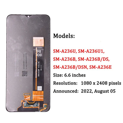 6.6'' For Samsung A23 5G A236 LCD Display With Touch Screen Digitizer Assembly For Samsung A236U A236B LCD