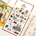 Suatelier City Stickers Korea Scrapbooking DIY Deco Sticker Junk Journal Supplies Planner Diary Photo Album Craft Material