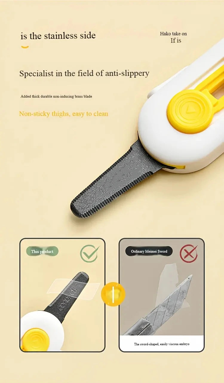 1pc, magnetic mini box cutter Portable box cutter Letter opener and paper cutter Retractable blade Durable ABS material mini box