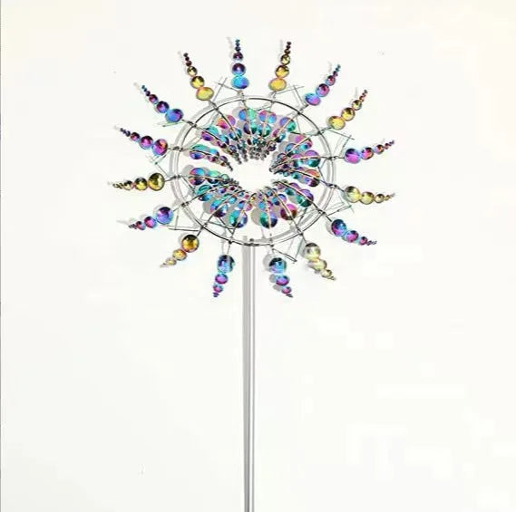 Magical Kinetic Metal Windmill Spinner Unique Wind Powered Catchers Creative Patio Garden Lawn Outdoor Courtyard Decoration