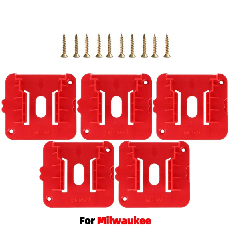 Machine Holder Battery Storage Rack for Dewalt/Makita/Milwaukee 14.4V 18V Li-ion Battery Wall Mount Tool Bracket Fixing