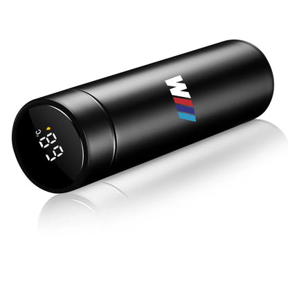 Termo inteligente con pantalla de temperatura, de acero inoxidable 304, con aislamiento al vacío, para BMW M Performance.