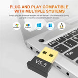 USB Bluetooth 5.3 Adapter Wireless Bluetooth 5.1 Dongle Adapter for PC Laptop Wireless Speaker Audio Receiver USB Transmitter